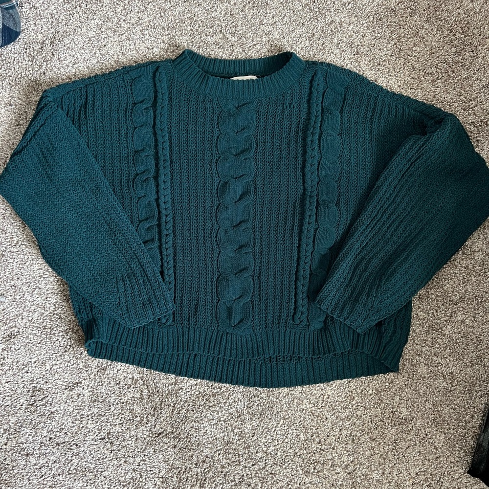 Universal Thread Teal Cable Knit Sweater